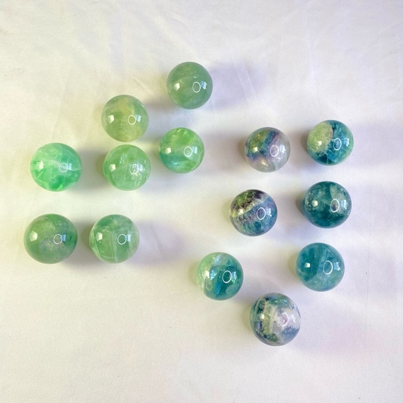 Rainbow Fluorite Sphere - One 32mm Crystal Ball - Picture 2 of 11